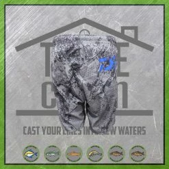 Daiwa New To The Cabin Pixel Grey Stretch Shorts