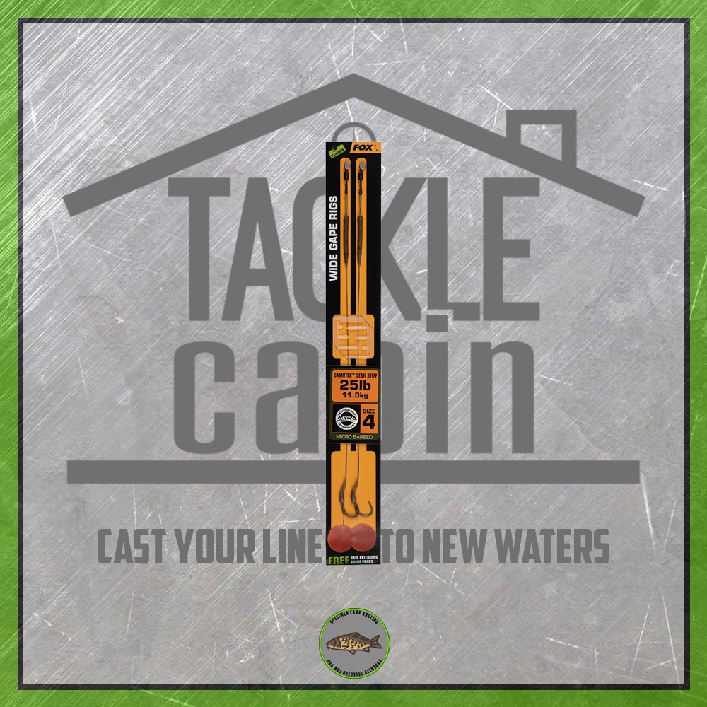 Fox New To The Cabin Edges Ready Tied Wide Gape Rig 5 Fox New To The Cabin Edges Ready Tied Wide Gape Rig