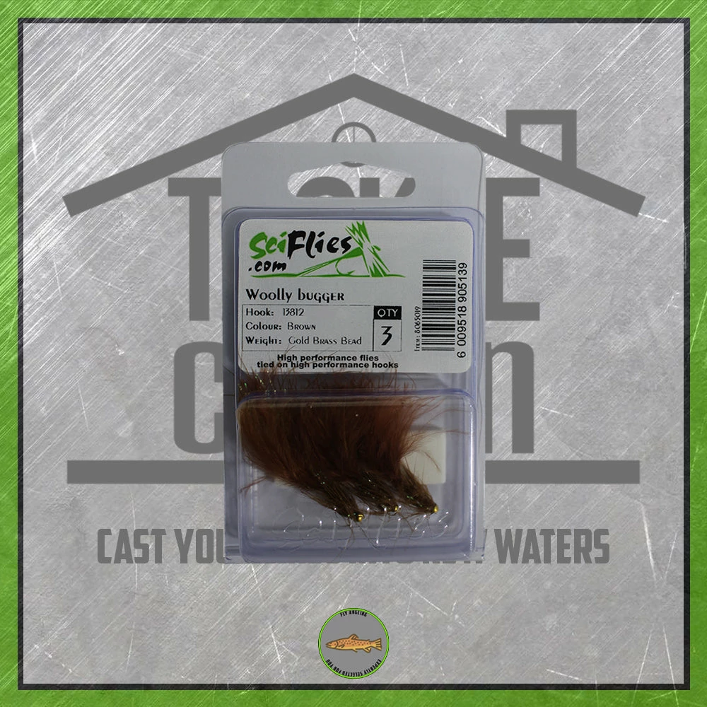 Scientific Fly Woolly Bugger - Brown 3 Scientific Fly Woolly Bugger - Brown